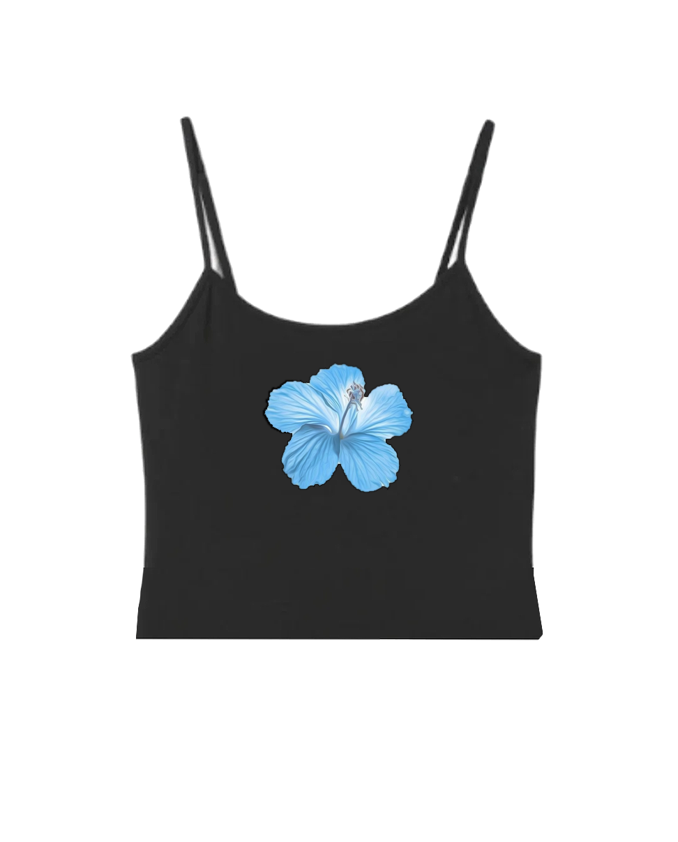 Blue Hibiscus Tank Top