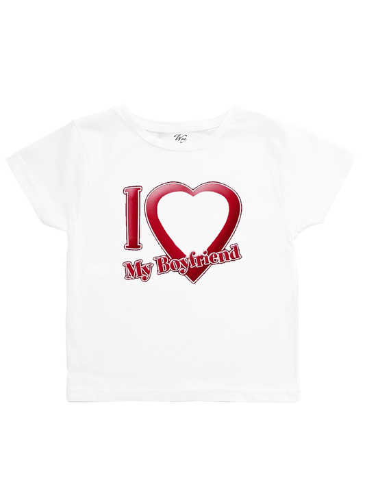 I Love Boyfriend - İstediğin Resmi Bastır Baby Tee