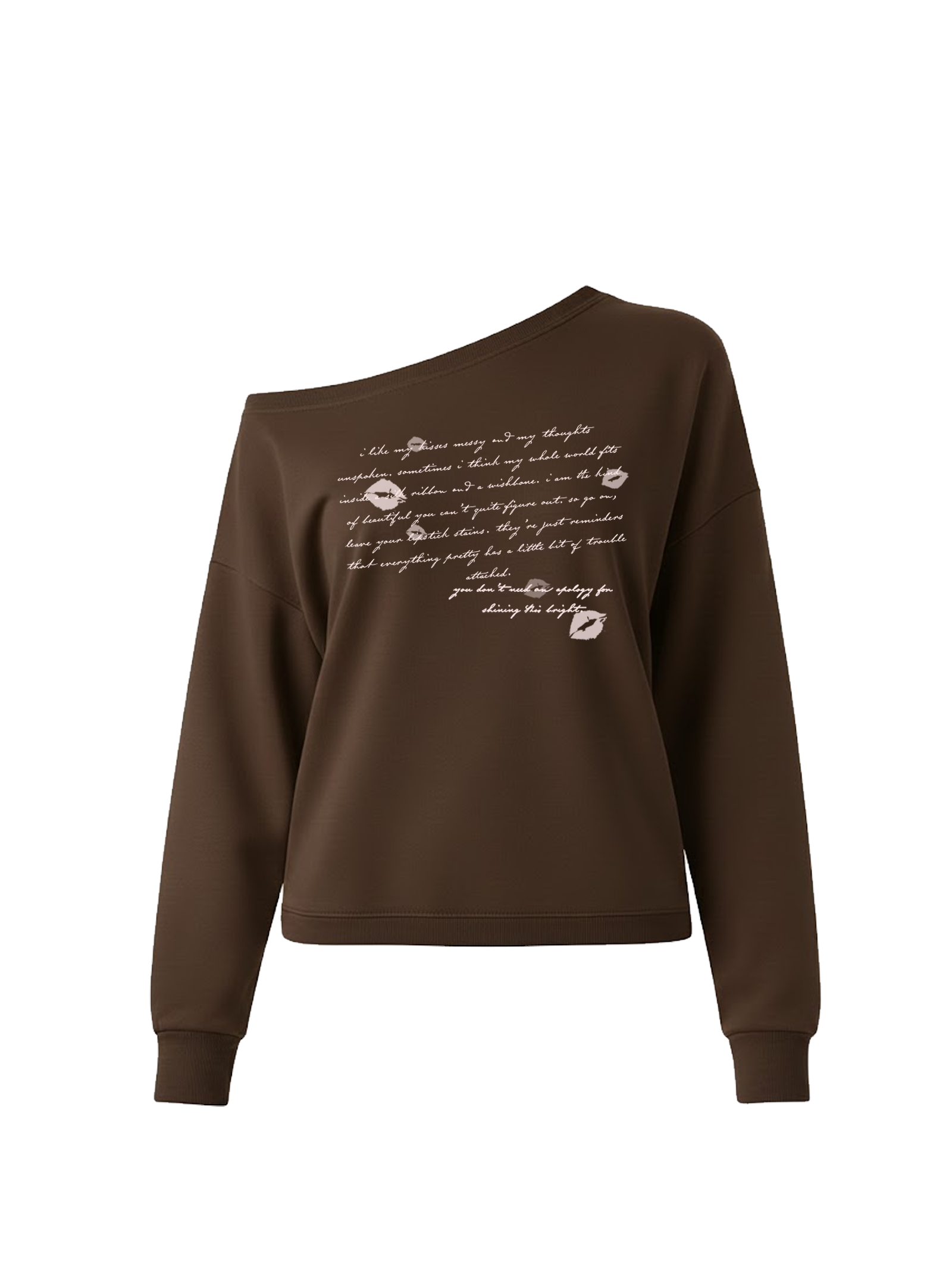 Lips & Lines One-Shoulder Top