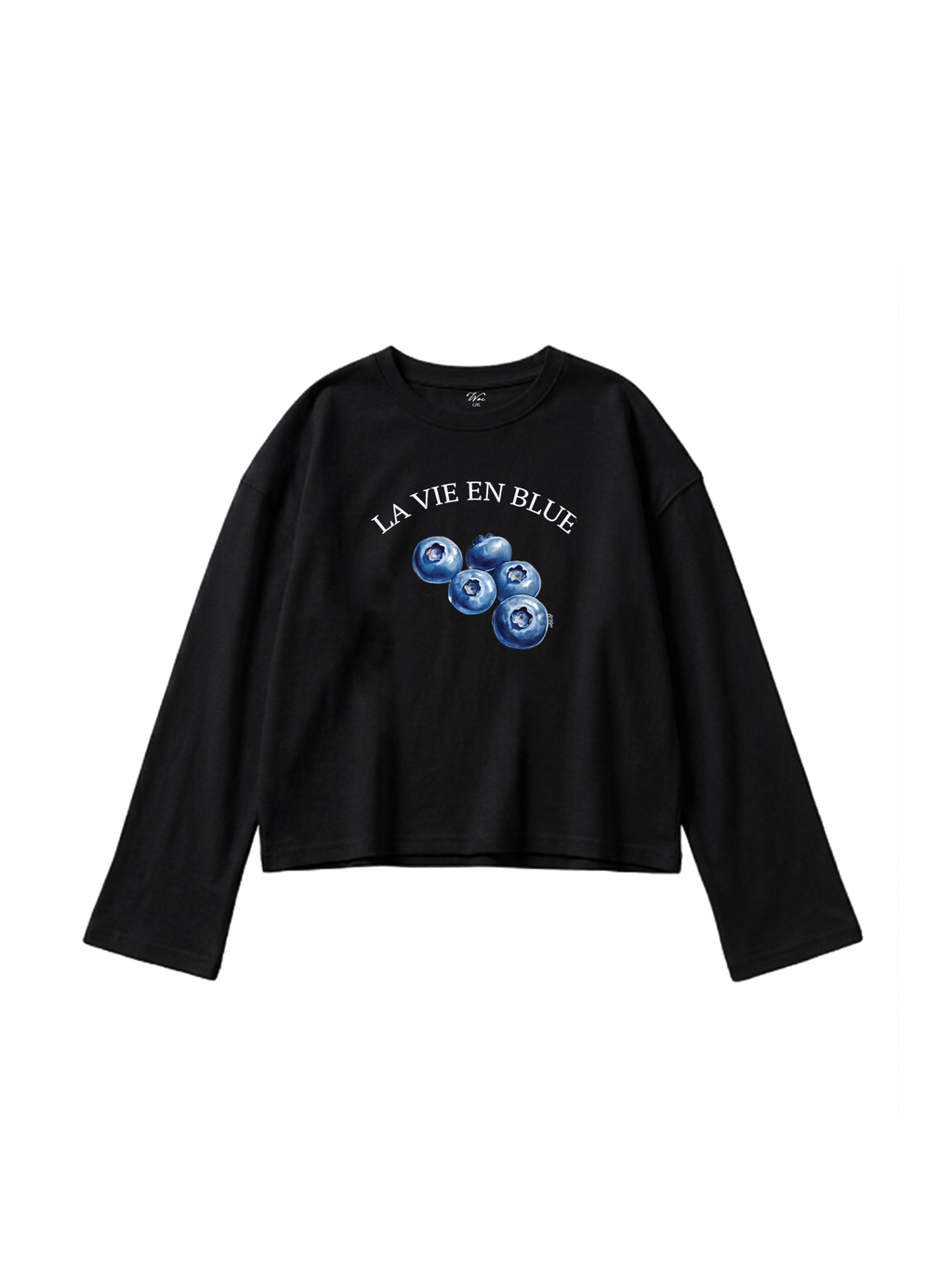 Blueberry Flare-Cuff Top