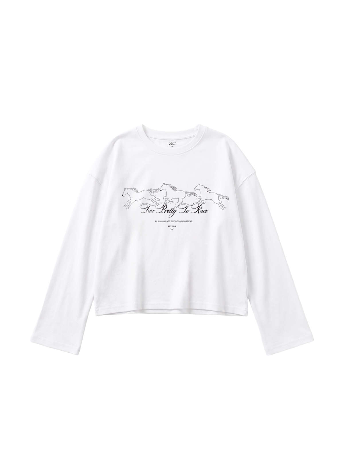 Too Pretty To Race Flare-Cuff Top