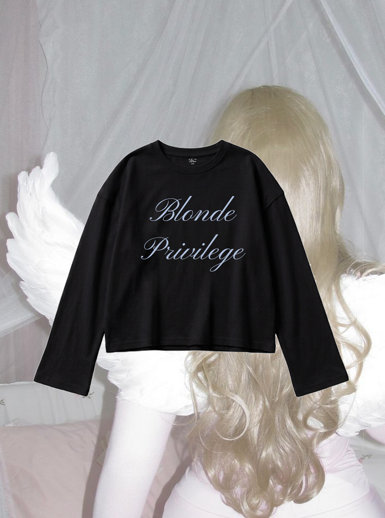 Blonde Privilege Flare-Cuff Top