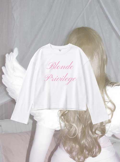 Blonde Privilege Flare-Cuff Top