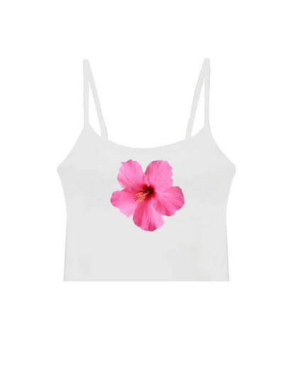 Pink Hibiscus Tank Top