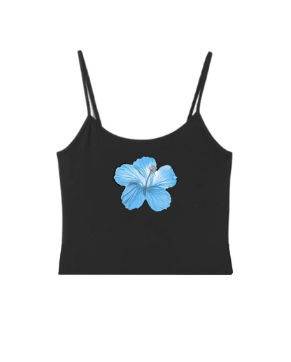 Blue Hibiscus Tank Top