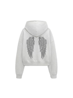Angel Wings Boxy Zip Hoodie