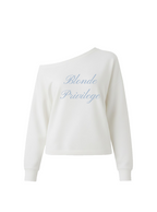 Blonde Privilege One-Shoulder Top