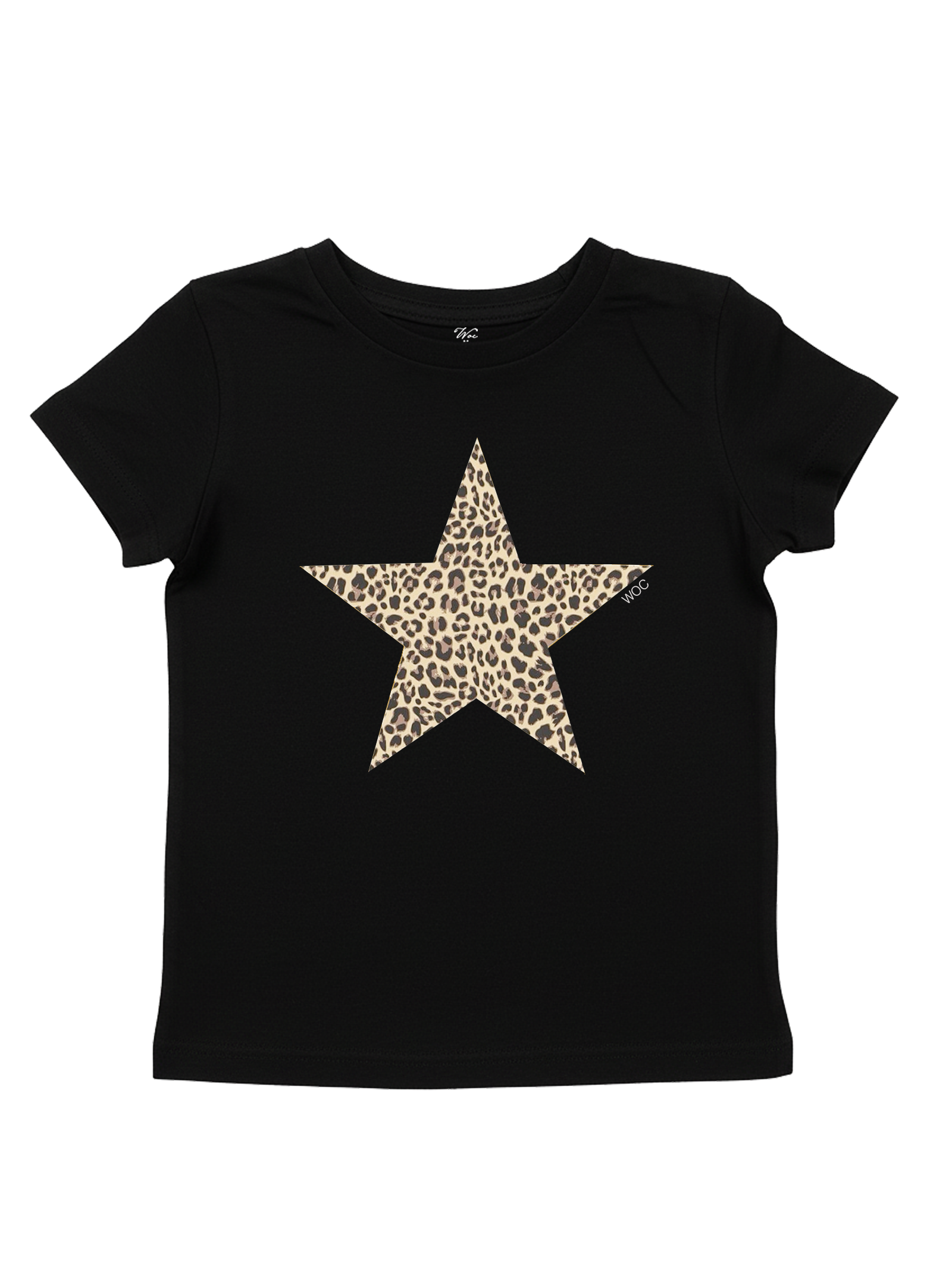 Leopard Star Baby Tee
