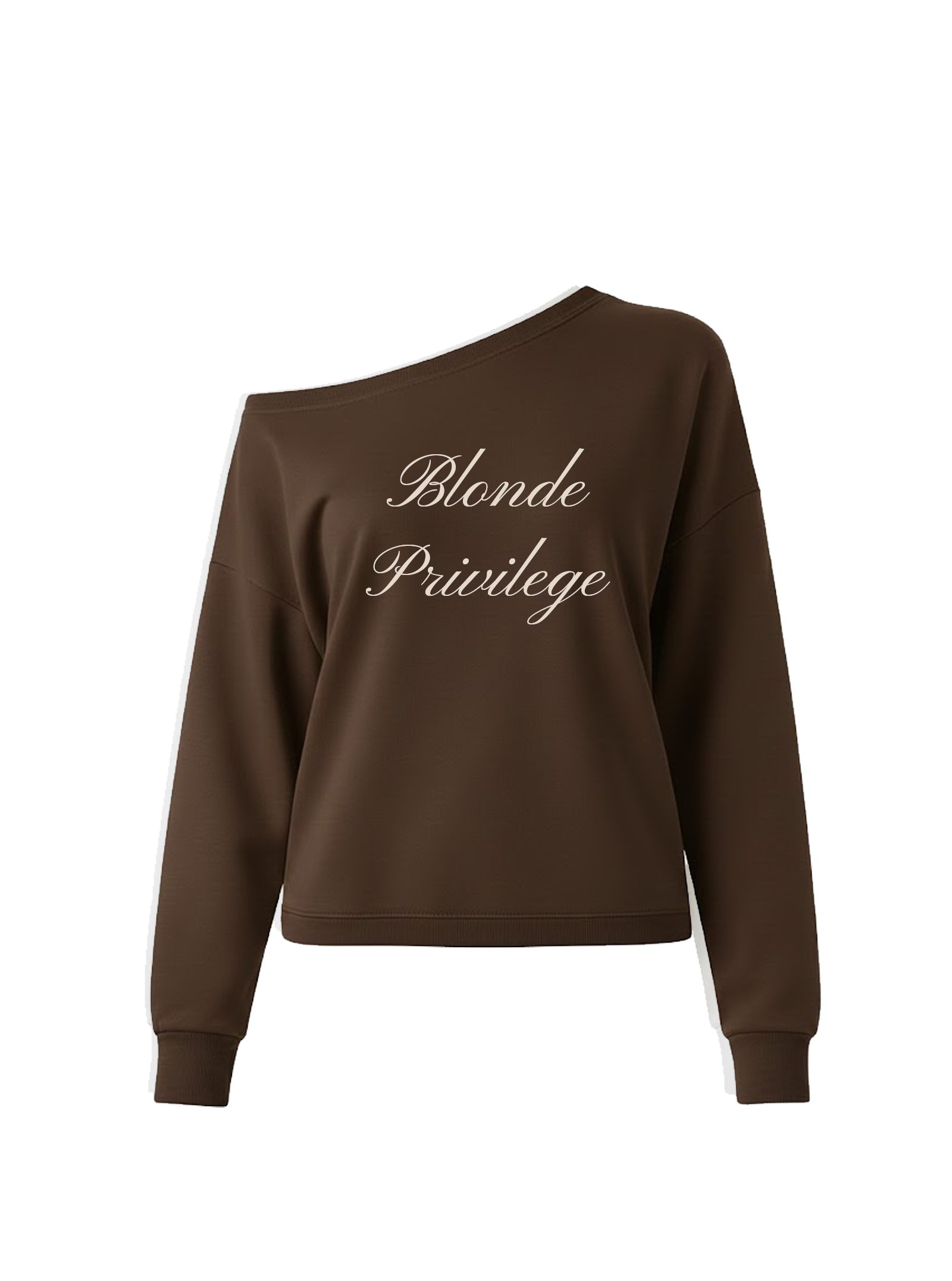 Blonde Privilege One-Shoulder Top