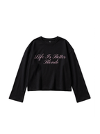 Life Is Better Blonde Flare-Cuff Top