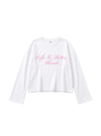 Life Is Better Blonde Flare-Cuff Top