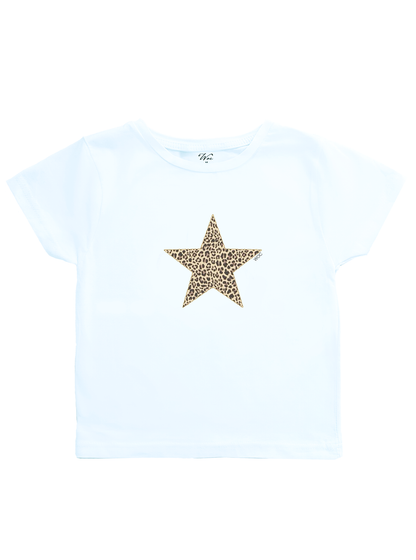 "Leopard Star" Baby Tee