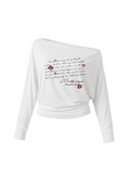 Lips & Lines One-Shoulder Top