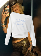 Blonde Privilege One-Shoulder Top