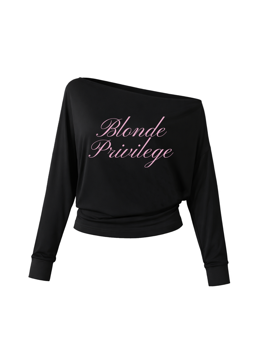 Blonde Privilege One-Shoulder Top