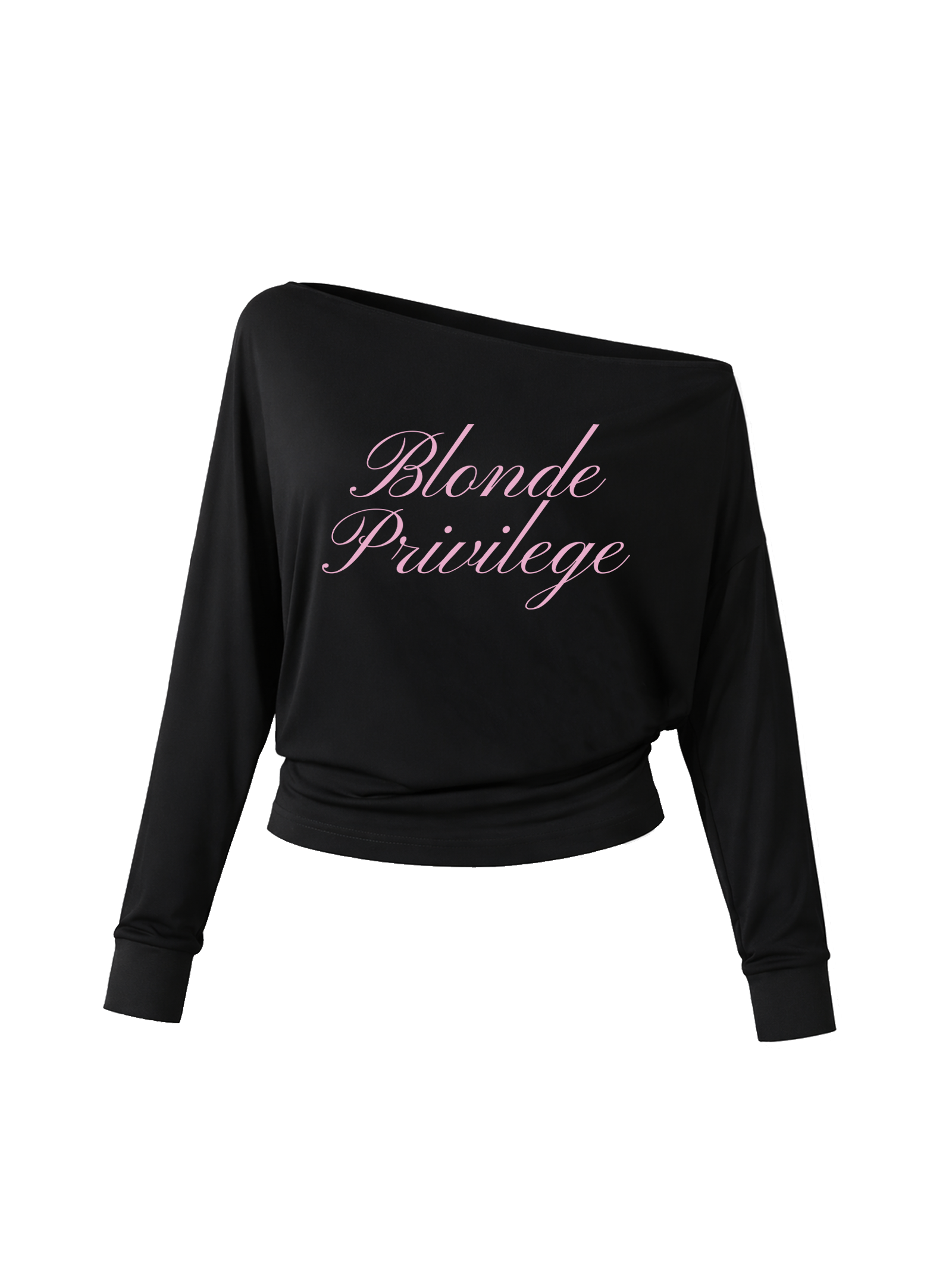 Blonde Privilege One-Shoulder Top