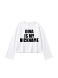 Diva Is My Nickname Flare-Cuff Top