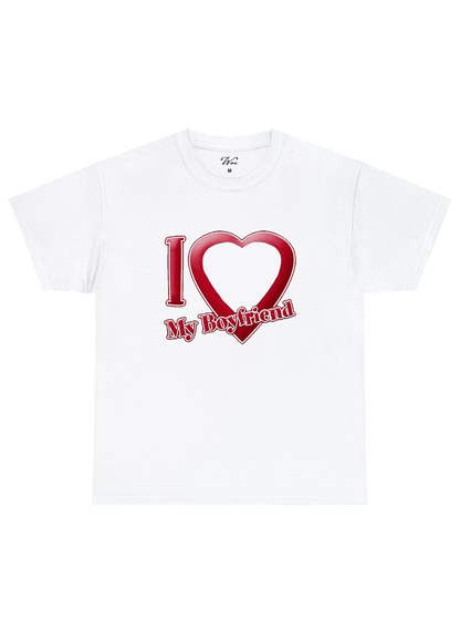 I Love My Boyfriend - İstediğin Resmi Bastır T-Shirt