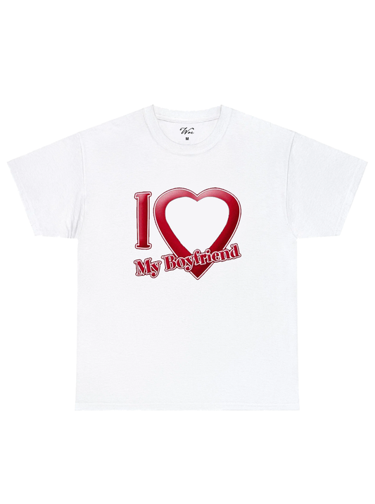 I Love My Boyfriend - İstediğin Resmi Bastır T-Shirt