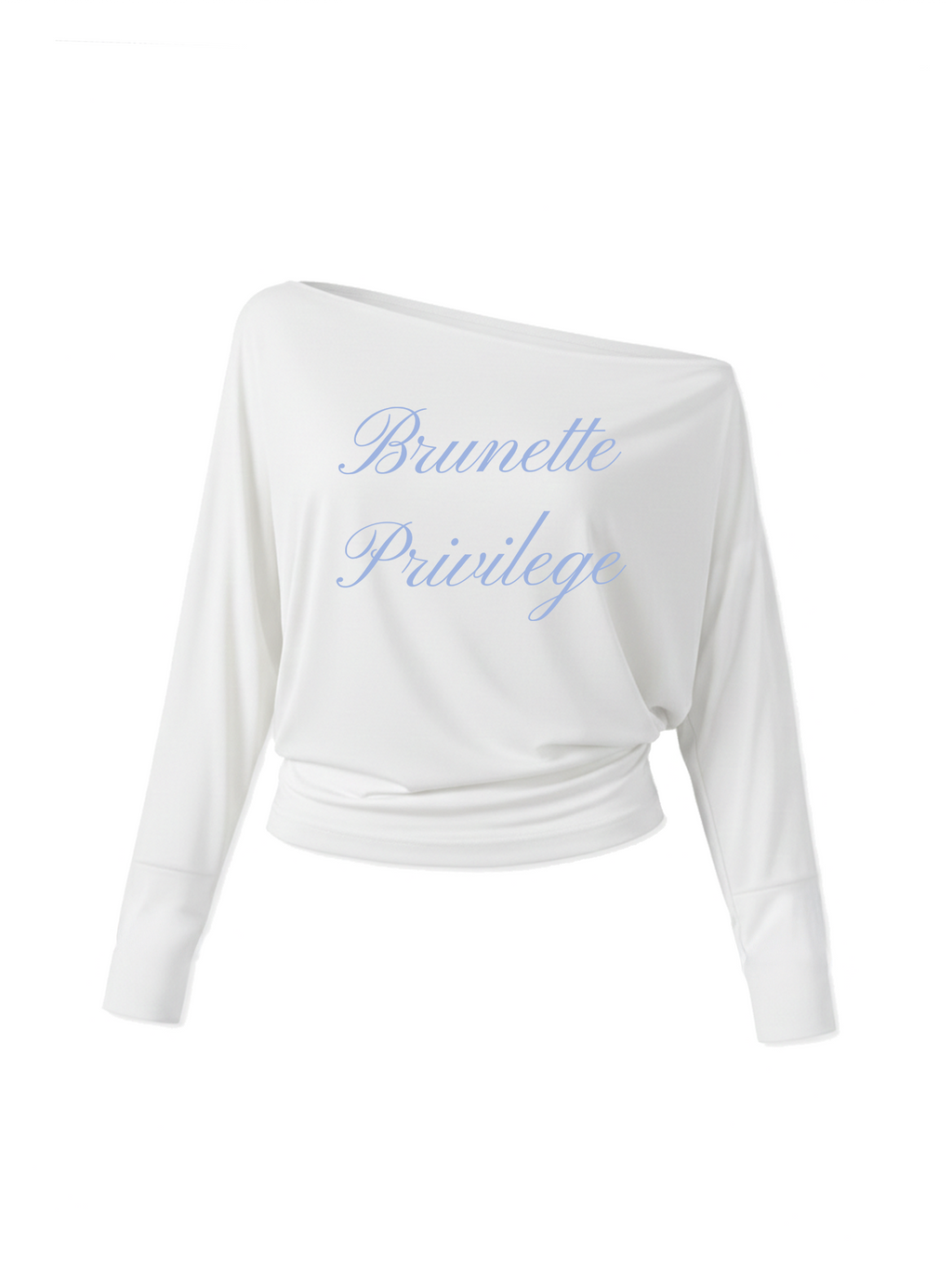 Brunette Privilege One-Shoulder Top