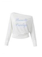 Brunette Privilege One-Shoulder Top