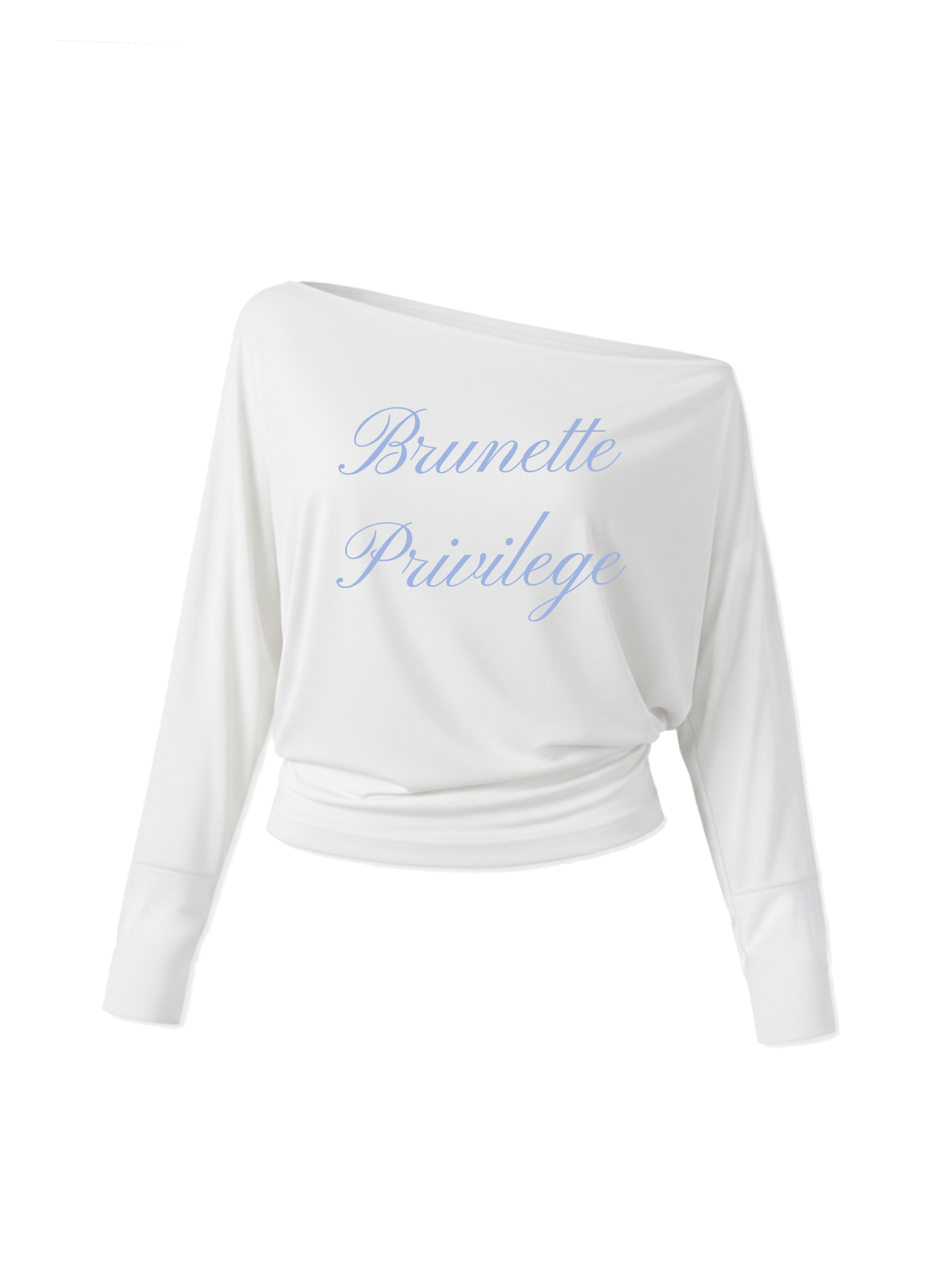 Brunette Privilege One-Shoulder Top