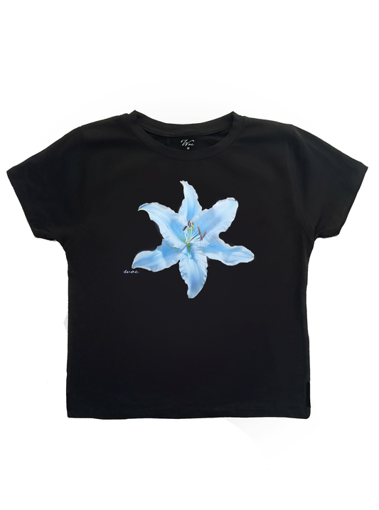 Blue Lilium Baby Tee