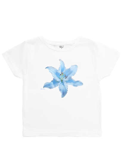 Blue Lilium Baby Tee
