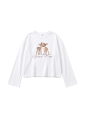 Fawn Heart Flare-Cuff Top