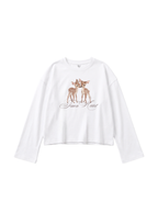 Fawn Heart Flare-Cuff Top