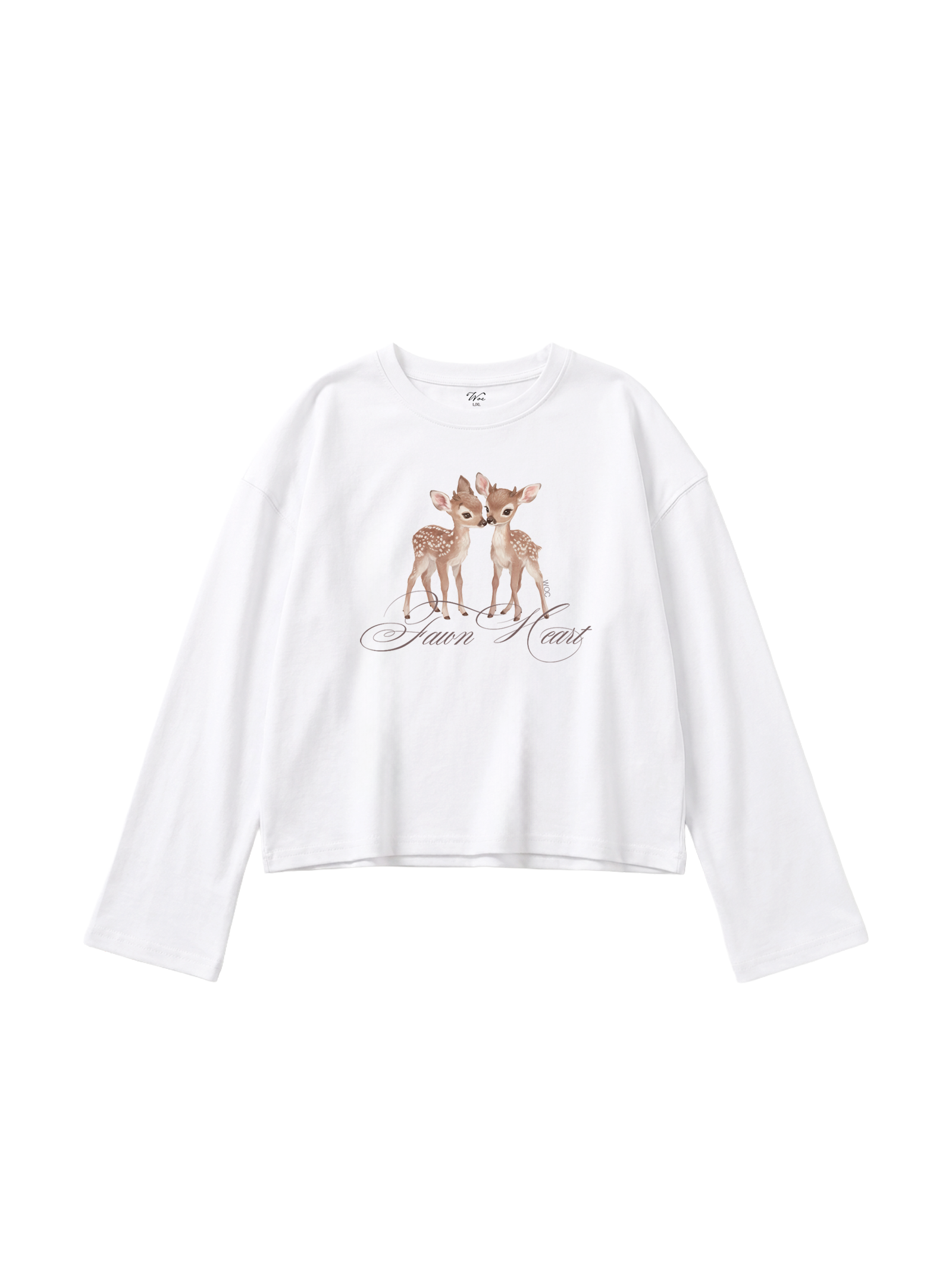 Fawn Heart Flare-Cuff Top