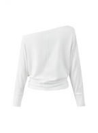 Brunette Privilege One-Shoulder Top