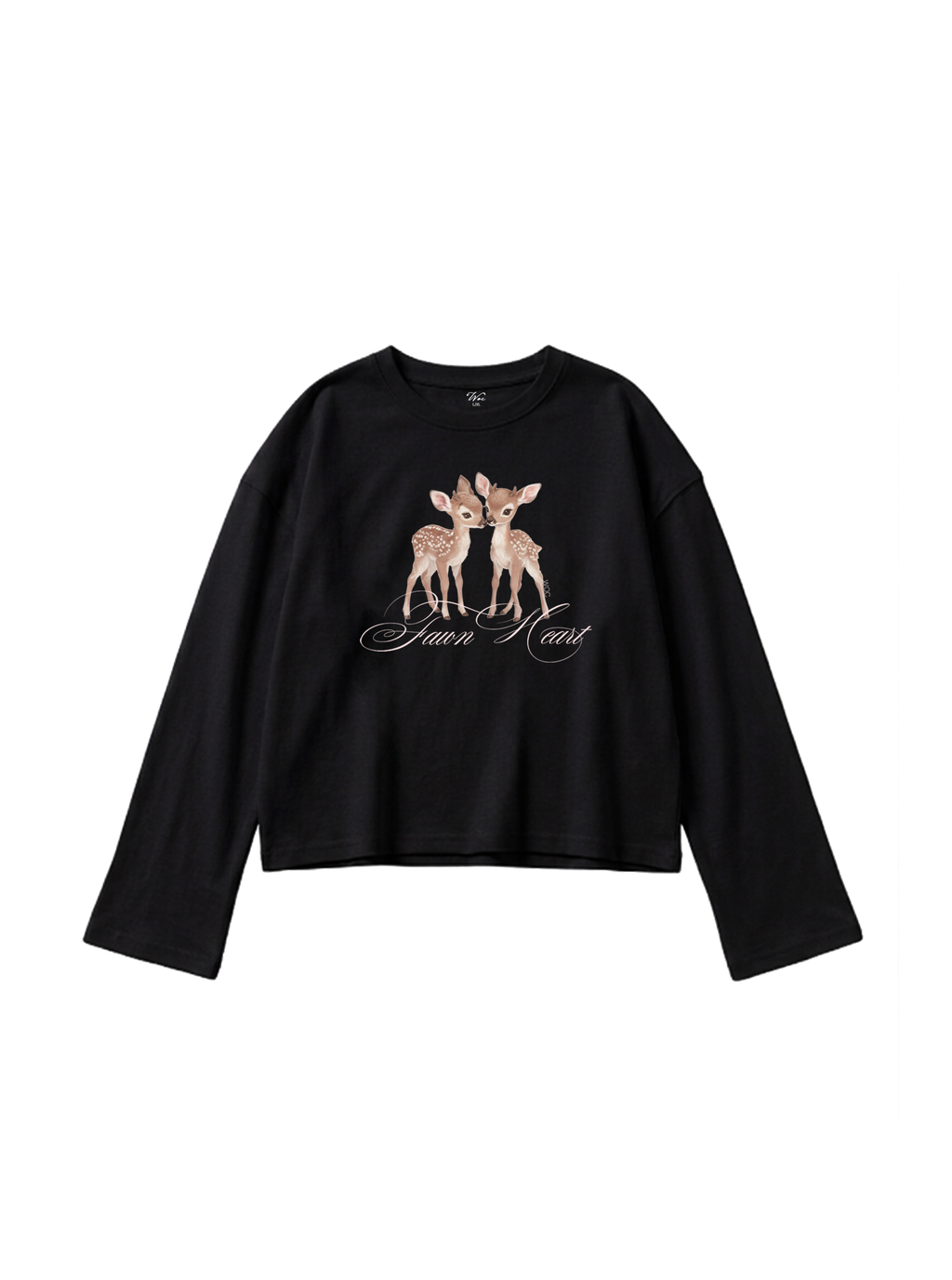 Fawn Heart Flare-Cuff Top