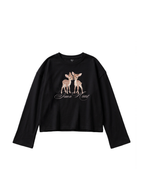 Fawn Heart Flare-Cuff Top