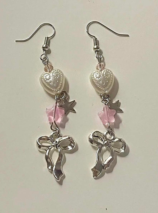 Pinkie Bow Küpe