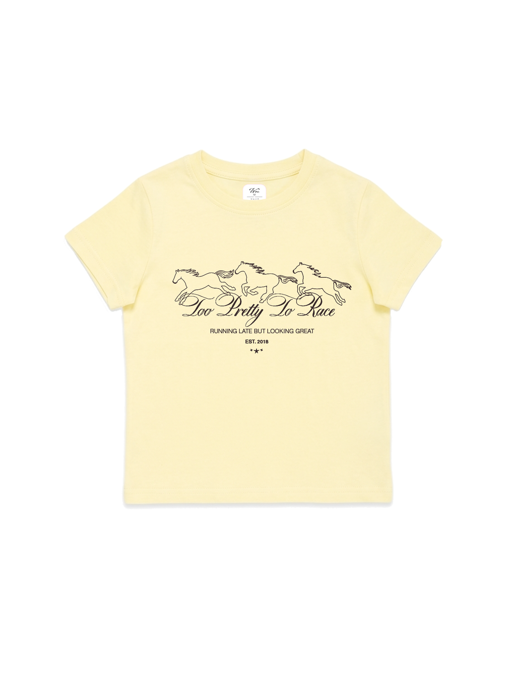Too Pretty To Race Baby Tee