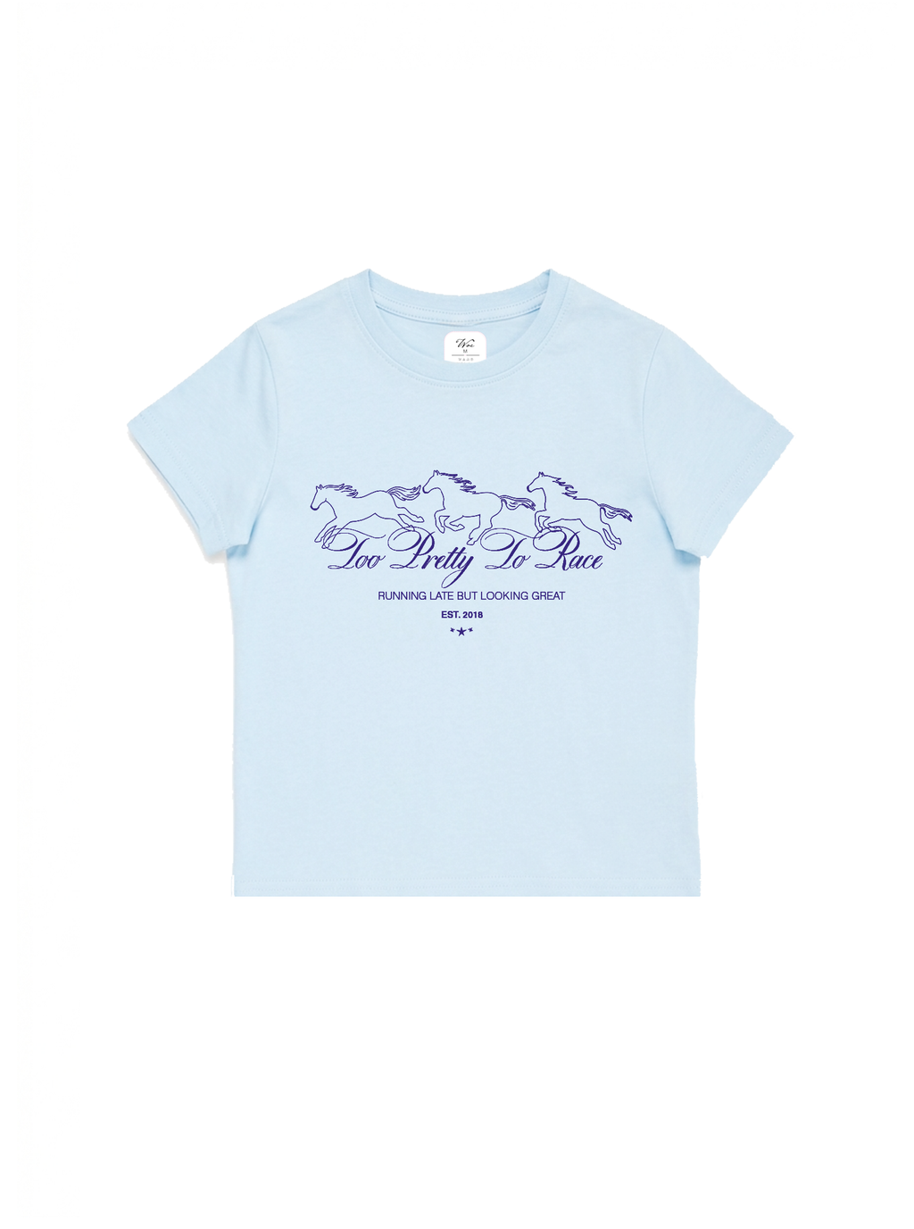 Too Pretty To Race Baby Tee