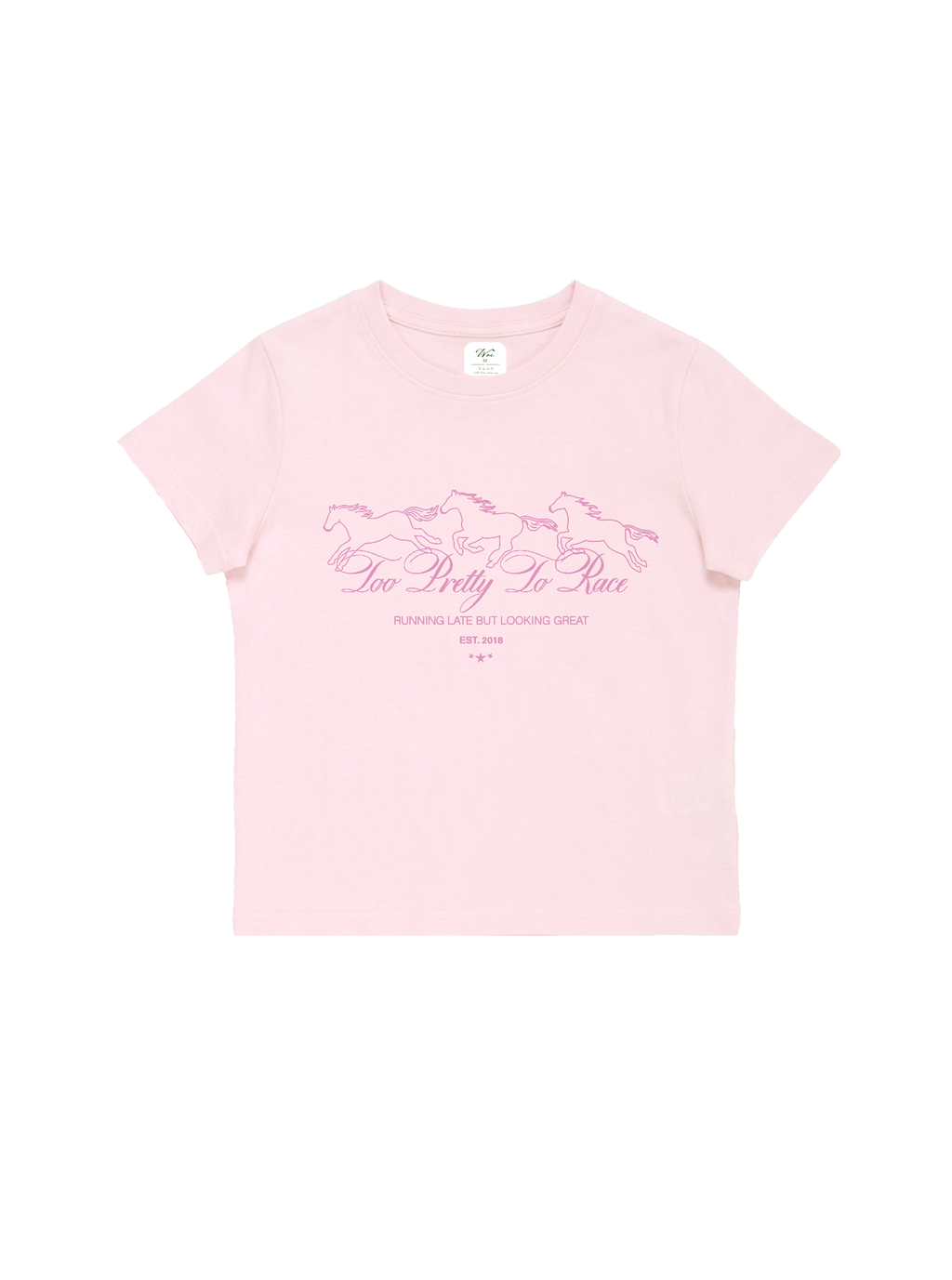 Too Pretty To Race Baby Tee